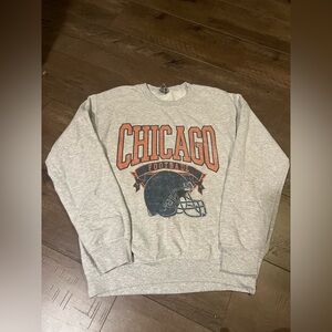 Gildan Gray Chicago Football Crewneck Sweater